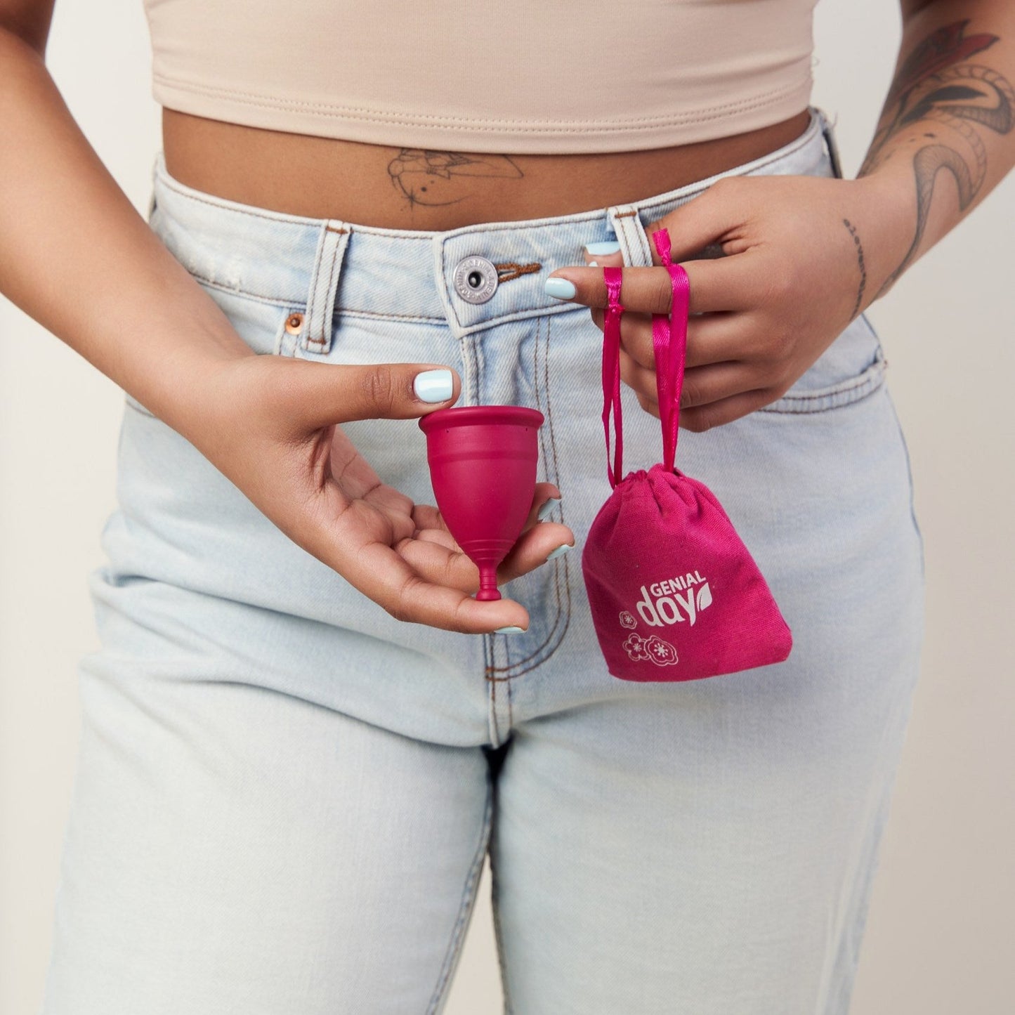 Genial Day menstrual cup made of TPE