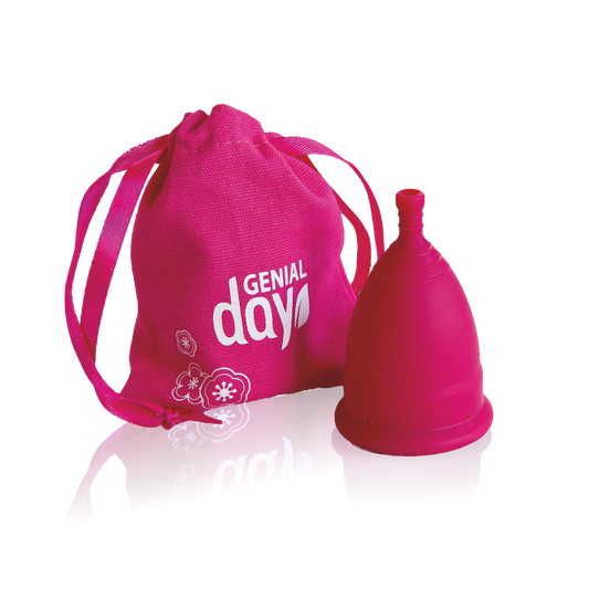 Genial Day menstrual cup made of TPE