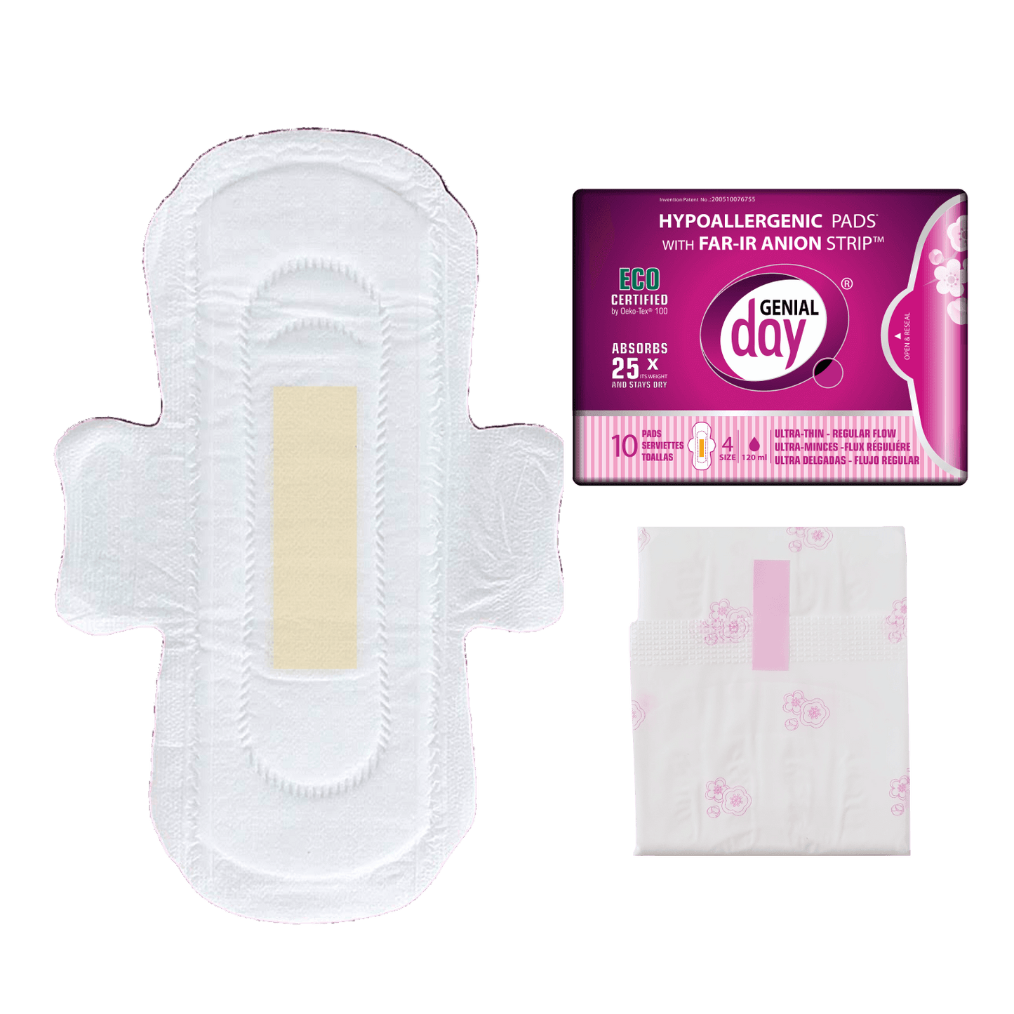 Genial Day regular flow pads with anion strip