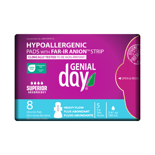Genial Day hypoallergenic heavy flow pads