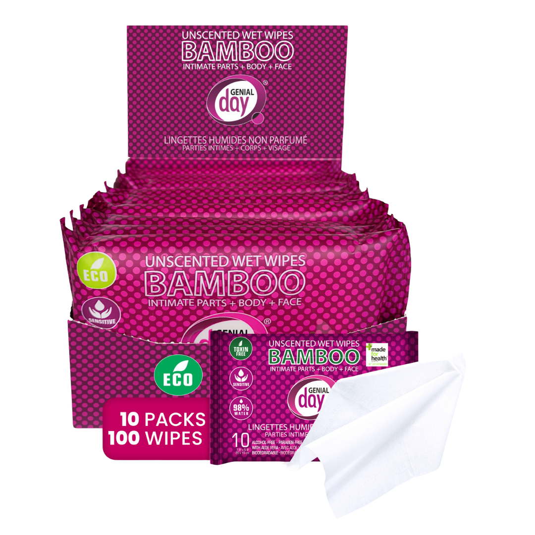 Unscented bamboo wet wipes bundle