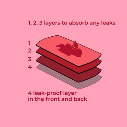 Genial Day period panties absorbency layers