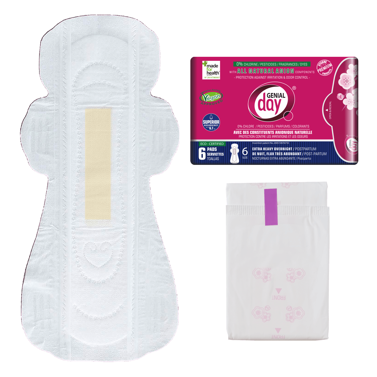 Genial Day Overnight Menstrual Pad