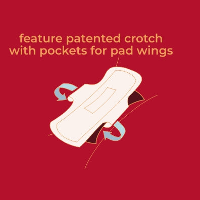 Genial Day period panties patented crotch feature